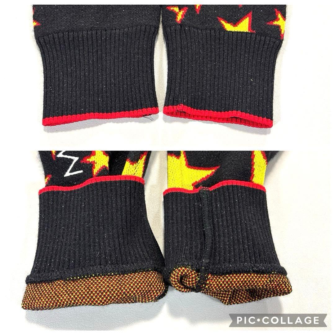 マークアンドロナ　M ニットセーター　スカル　スター　ブラック　イエロー