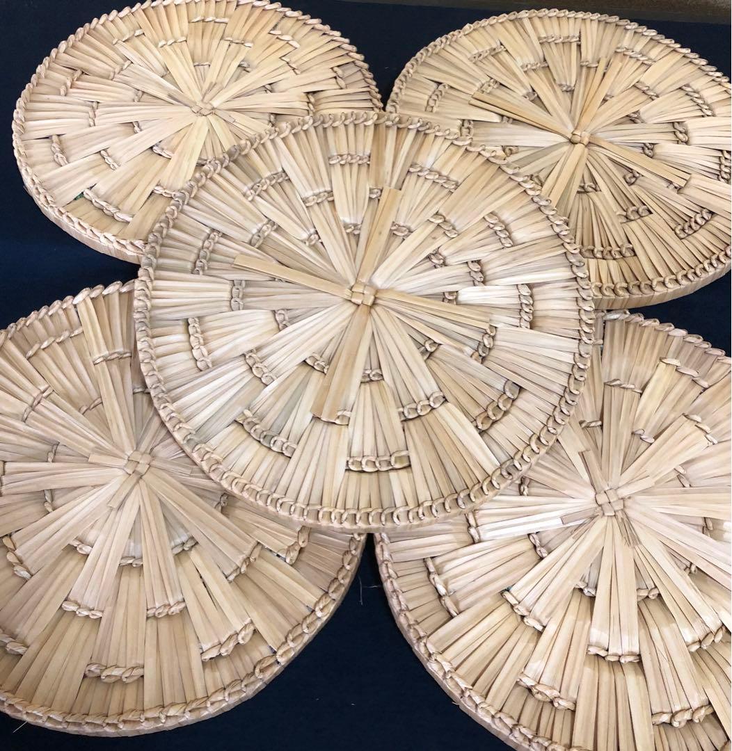 《R》茶道具 露地円座5枚組 円座 座布団 茶事 元箱　260212け2