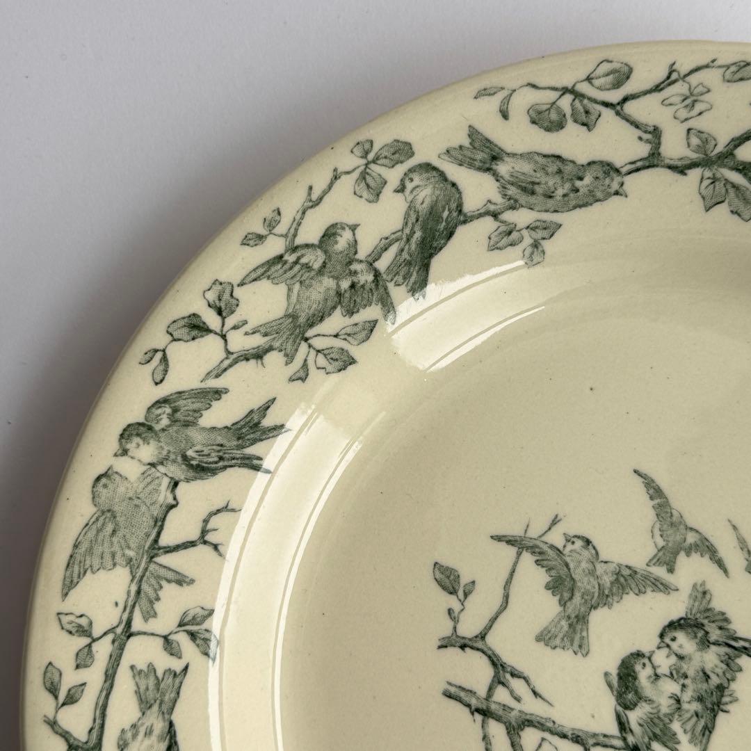 美品　フランスアンティーク　Gien AVIARY ディナープレート