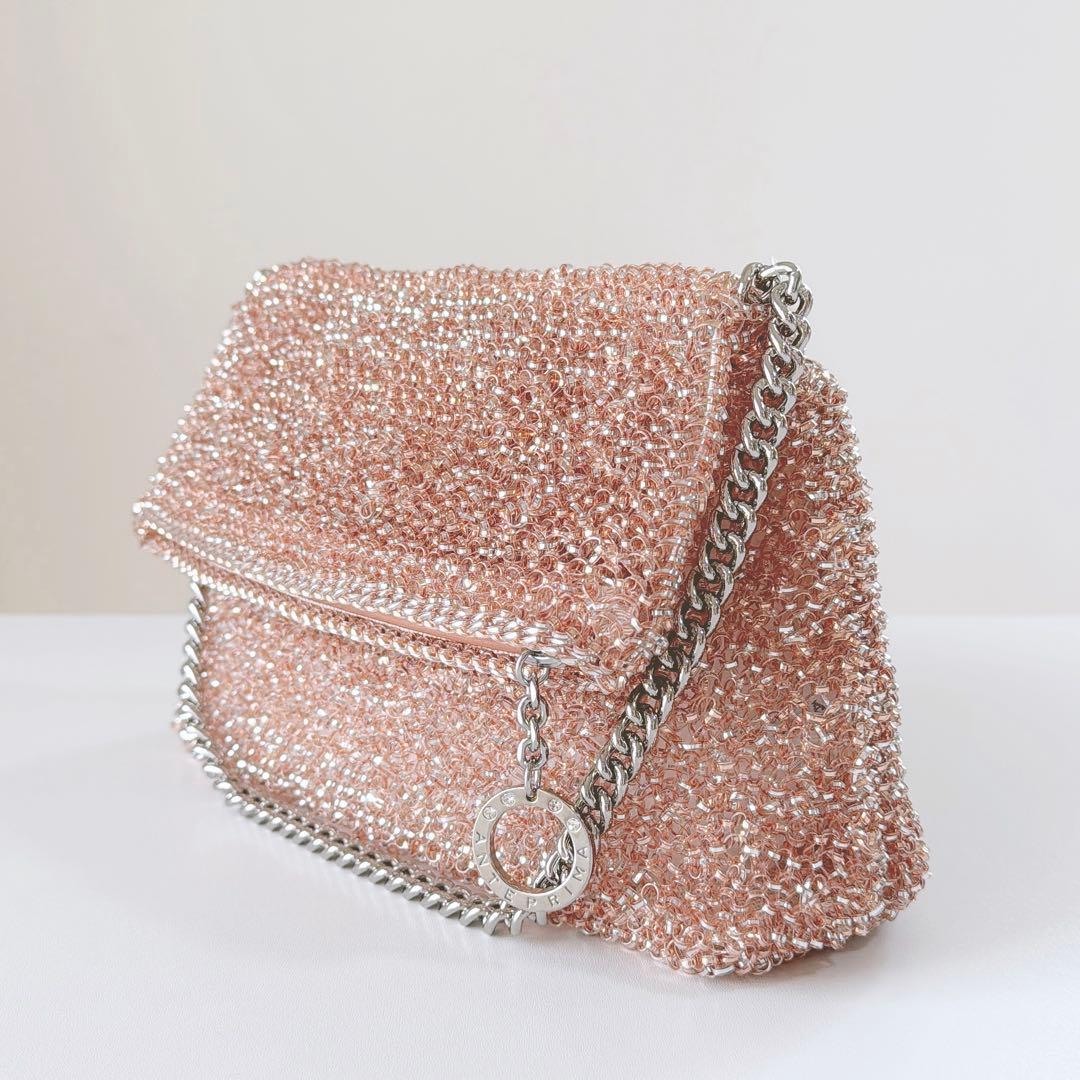 新品未使用　アンテプリマ　マチ付きリナッシェレ　ローズシルバーゴールド