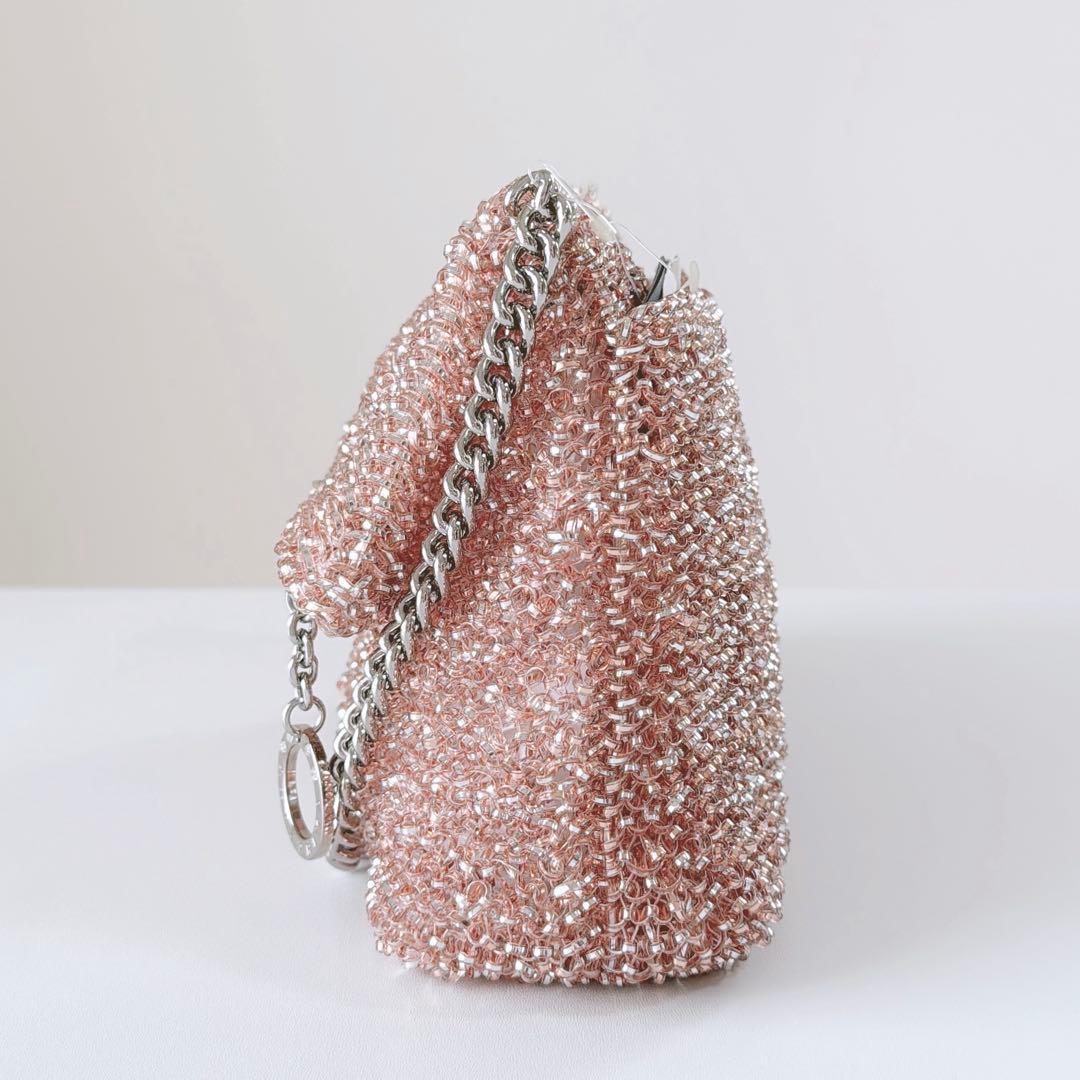 新品未使用　アンテプリマ　マチ付きリナッシェレ　ローズシルバーゴールド