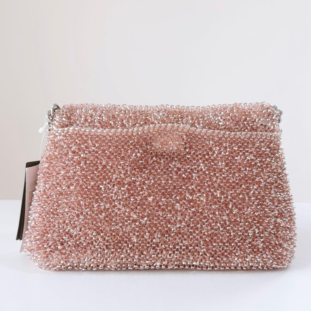 新品未使用　アンテプリマ　マチ付きリナッシェレ　ローズシルバーゴールド