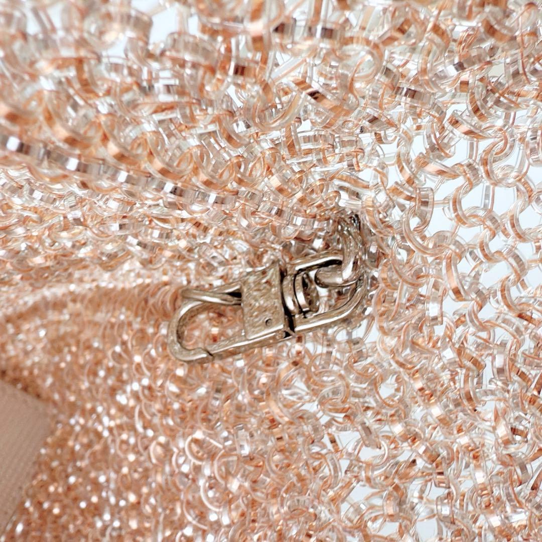 新品未使用　アンテプリマ　マチ付きリナッシェレ　ローズシルバーゴールド