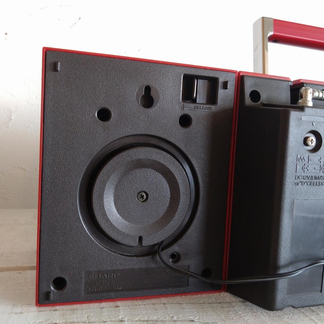 SHARP　QT-88　ダブルラジカセ　赤