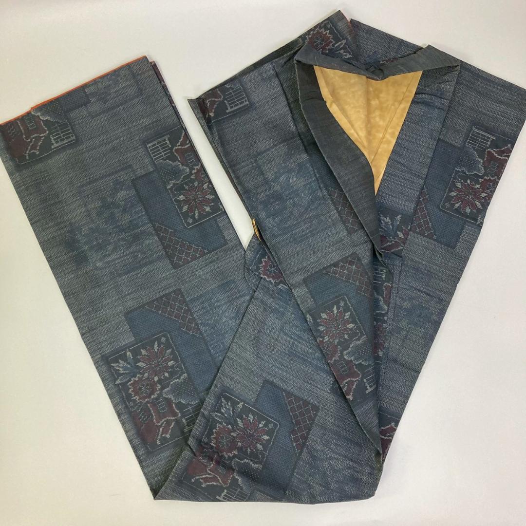 KK925 大島紬 9枚 着物まとめ売り 着用 リメイク 大量セット