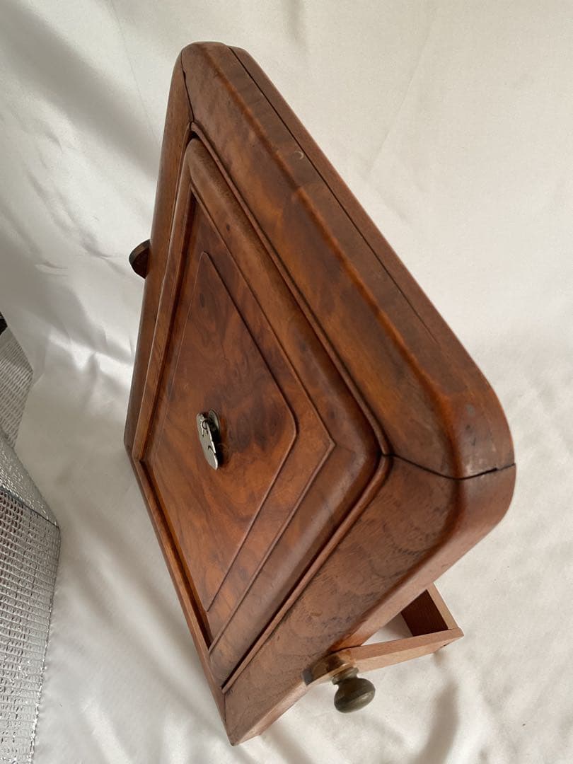 希少！！美しい花杢の古いフランス製「スタンドミラー」