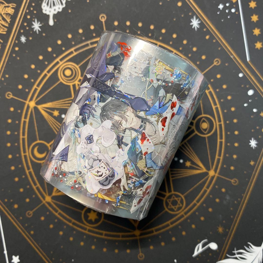 【D1】海外　10m巻　貝殻光/ホログラムマスキングテープ　装飾系/人物系/背景