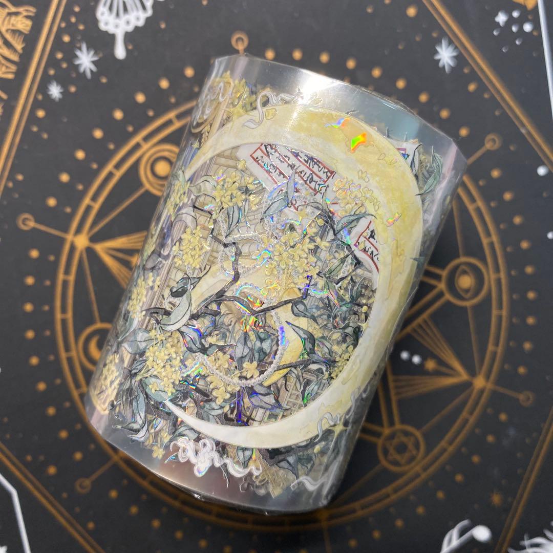 【D1】海外　10m巻　貝殻光/ホログラムマスキングテープ　装飾系/人物系/背景