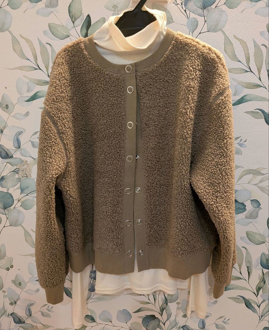 DOORS プードルボアカーデモカ+タートルプルオーバーオフセット