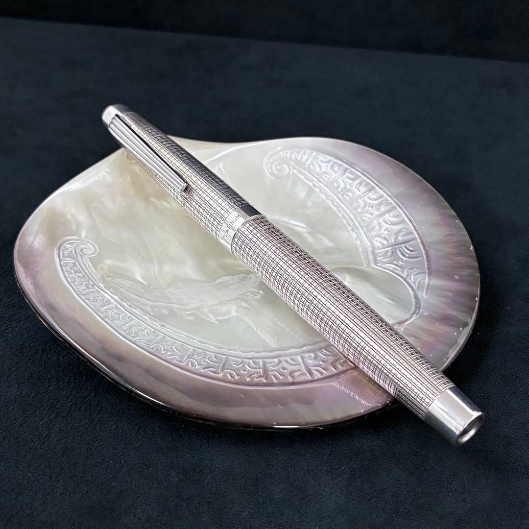 プラチナ万年筆 PLATINUM　1stプラチナ 　軸銀製　プラチナプラチナ