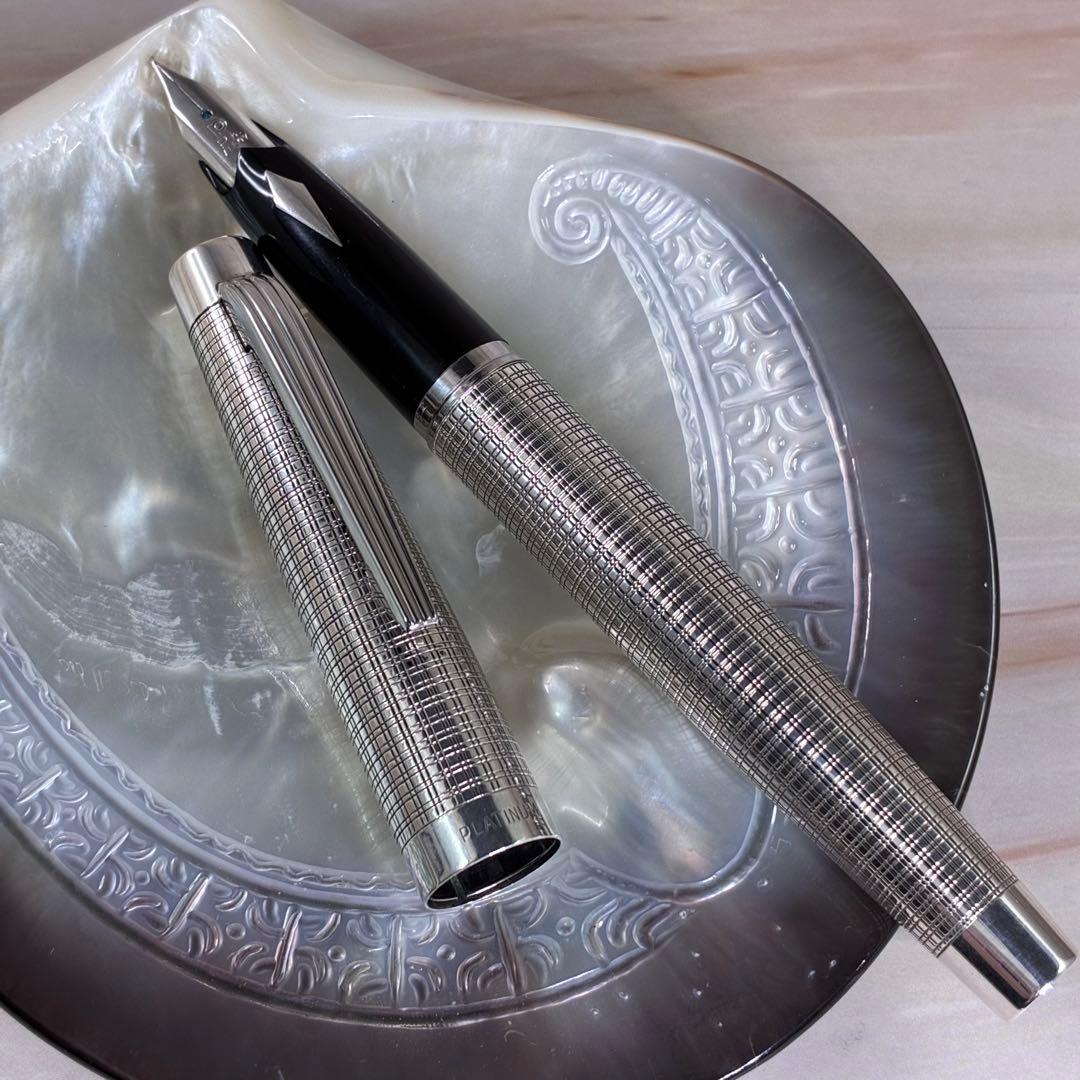 プラチナ万年筆 PLATINUM　1stプラチナ 　軸銀製　プラチナプラチナ