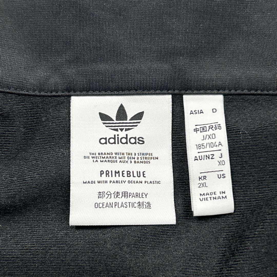 極美品 アディダス ファイヤーバード トラックジャケット 黒　白　2XL ロゴ