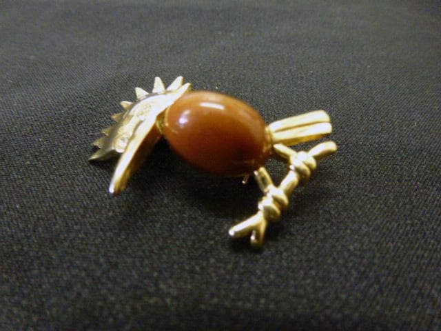 TRIFARI　トリファリ　1960年代　ヴィンテージ　ウッドペッカー　ブローチ