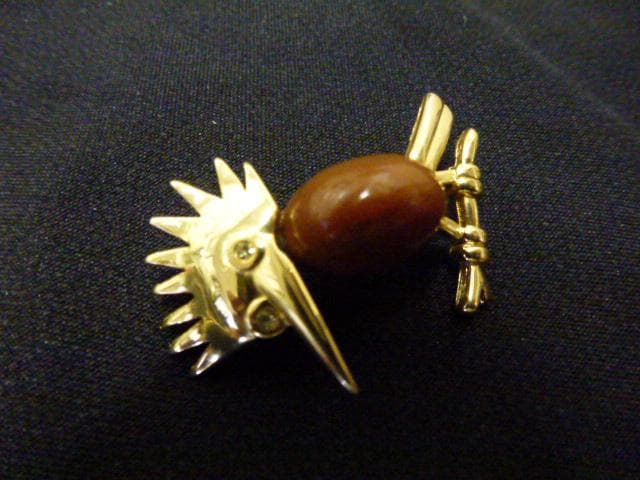 TRIFARI　トリファリ　1960年代　ヴィンテージ　ウッドペッカー　ブローチ