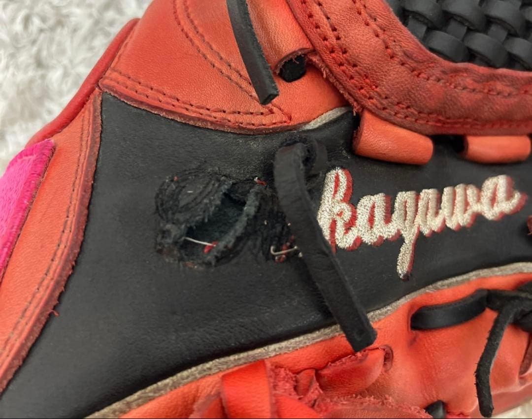 バ*チ様 Slugger 特別オーダー 軟式グローブ 赤黒