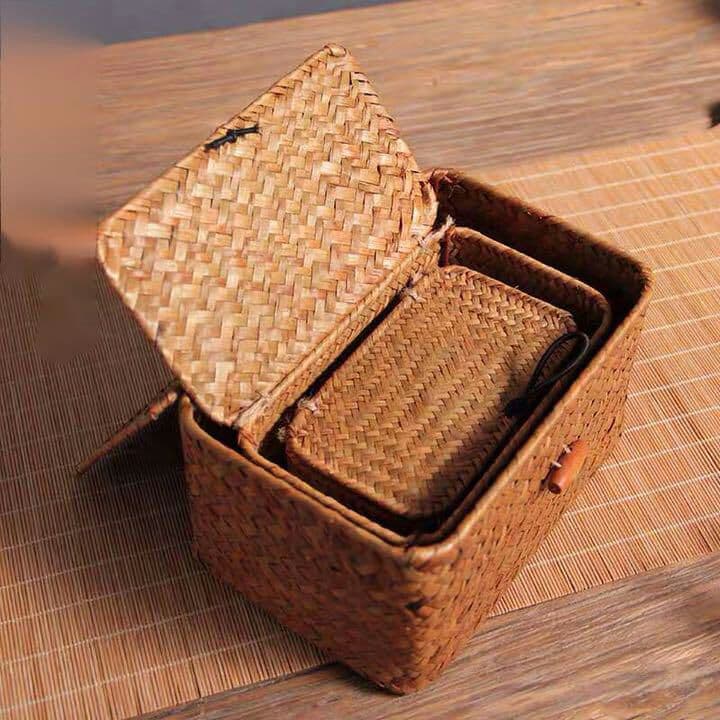 竹編 茶箱 3点セット