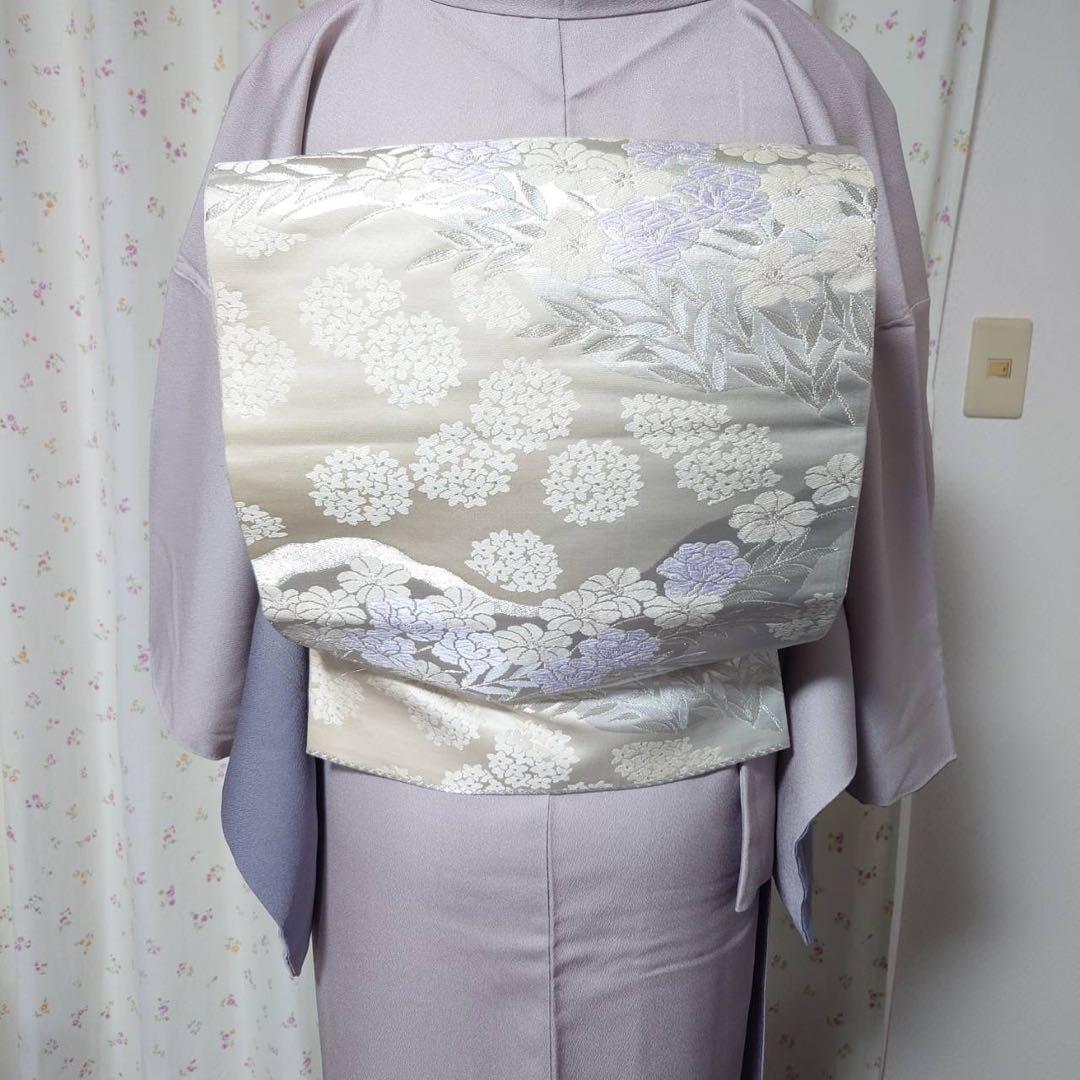 フ9995 ほぼ美品　袷　正絹　ぼかし染　訪問着　フルセット