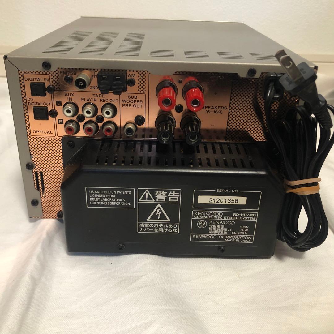 送料込★動作美品★KENWOOD RD-HD7MD リモコン付 CD/MD再生可