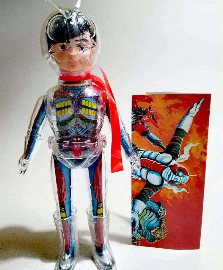 りゅう仮面ライダー 改造人間 仮面ライダー スケルトン クリア 25cm