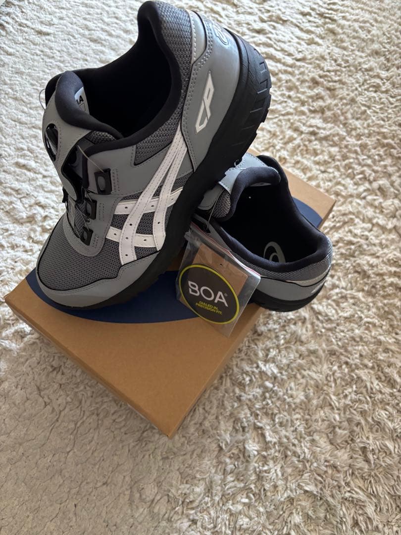 新品アシックスWIN JOB CP209 BOA安全靴 グレー/ホワイト27㎝