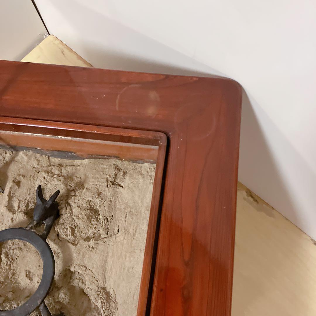 囲炉裏　木製　火鉢　火箸　灰付き　アンティーク　囲炉裏テーブル　古民具 蓋つき