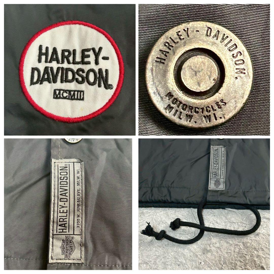 希少XXL✨美品✨ハーレーダビッドソン コーチジャケット 黒 バッグロゴ 2XL