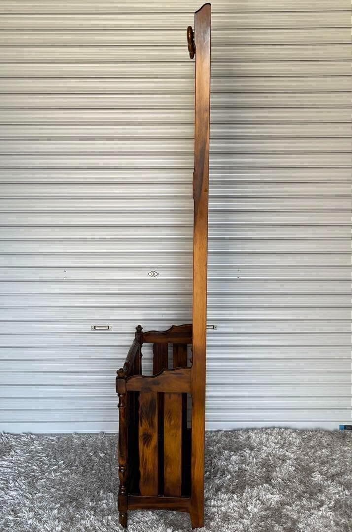 オールドカリモク　ヴィンテージ　傘立て　アンブレラスタンド　鏡付き　昭和レトロ