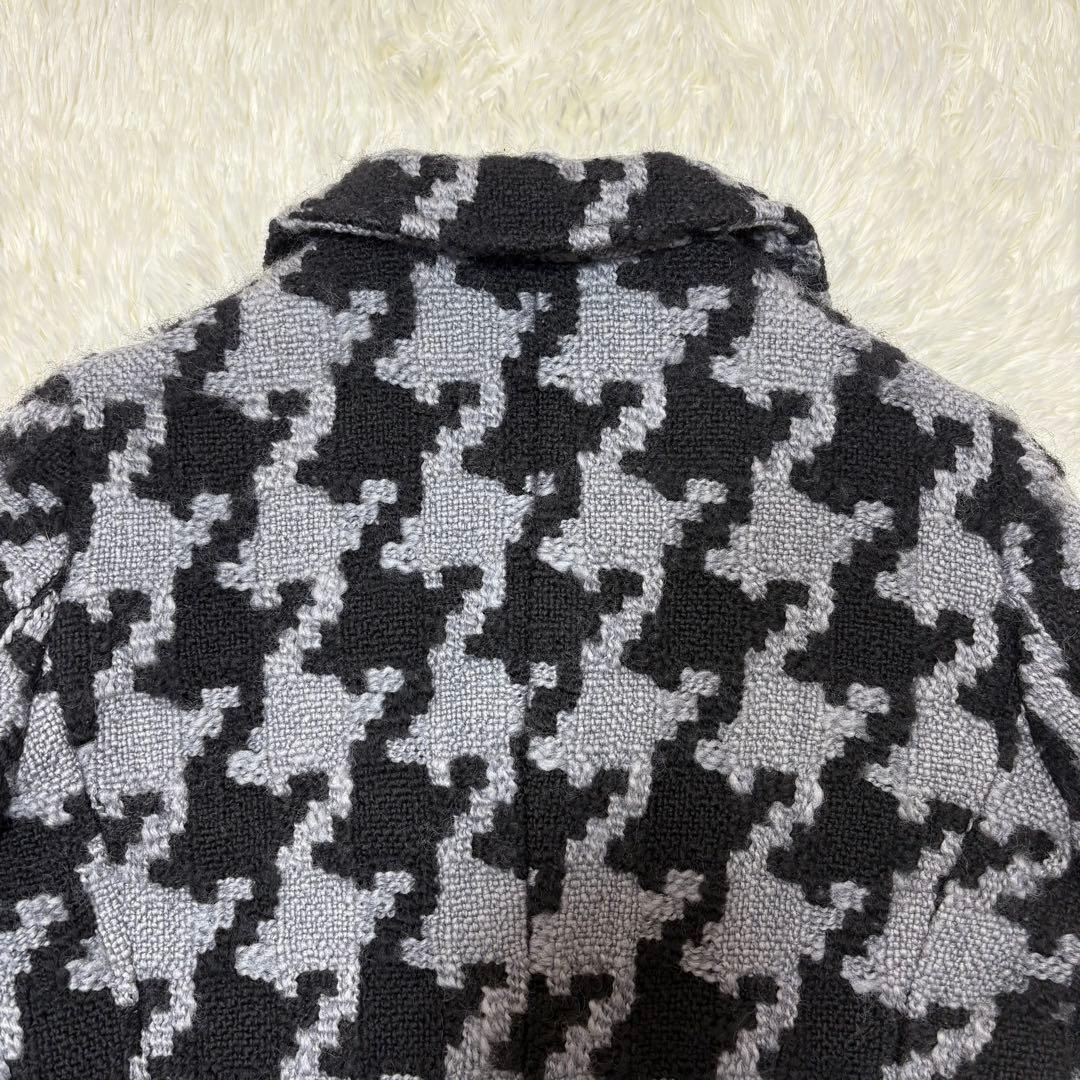 MOSCHINO 千鳥格子　ジャケット　赤ボタン　クラシック　M