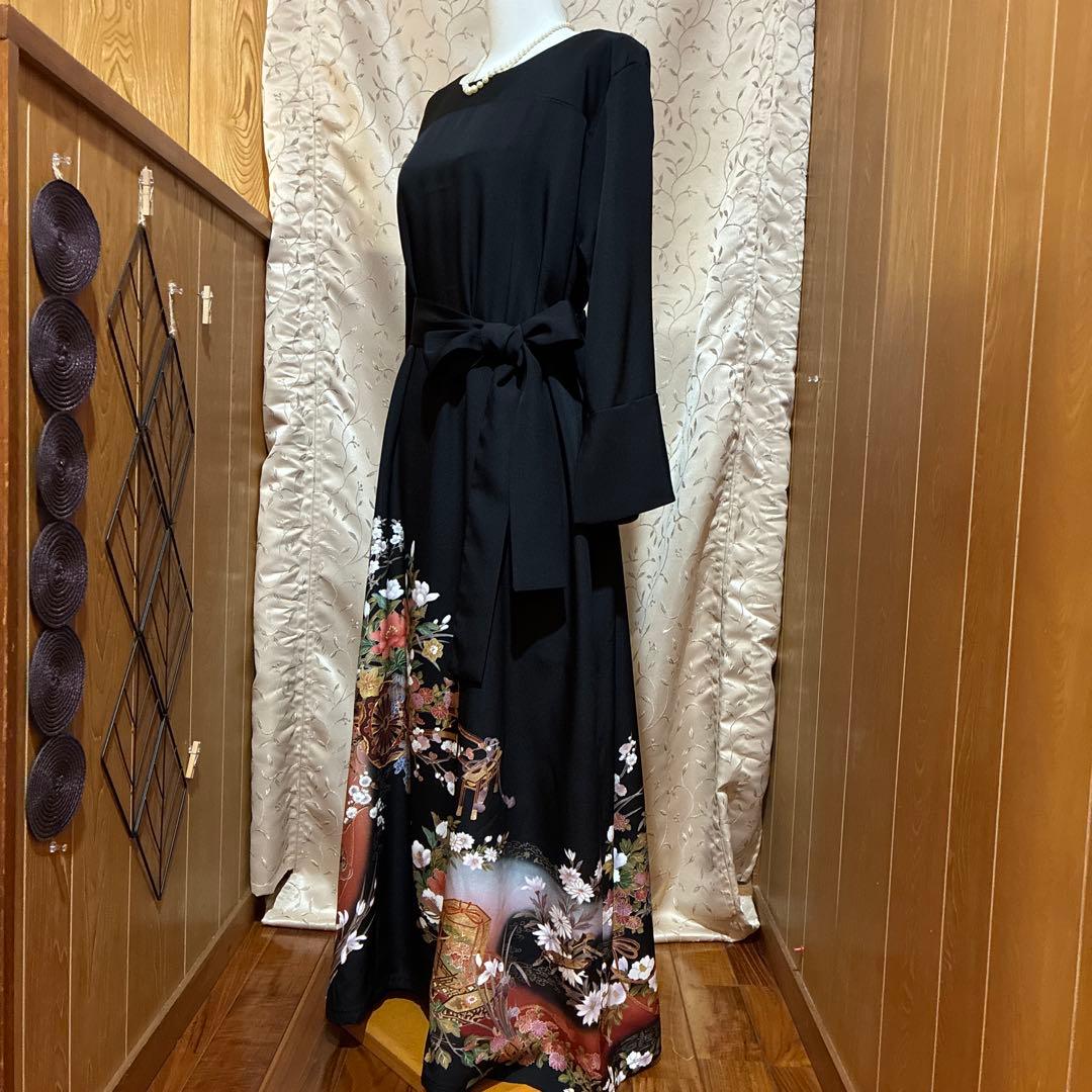 NO 115 着物リメイクワンピース　留袖リメイクワンピース　留袖ドレス