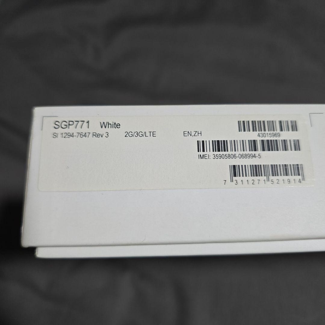 SONY Z4タブレット ホワイト sim free sgp771