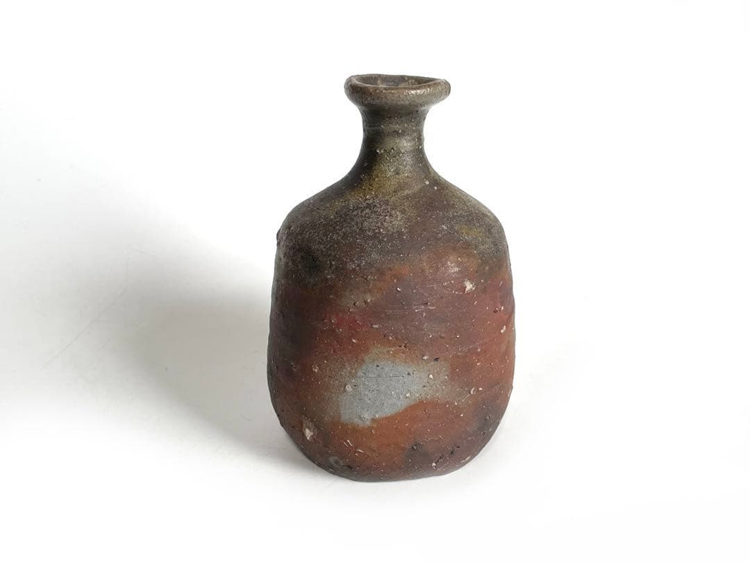 陶芸家　作家物　金重愫　備前　徳利　窯変　とくり　共箱　金重素山