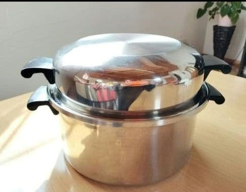 Amway6ℓシチュー鍋18の8ステンレス製両手鍋、仕切板カップ6個、内鍋セット