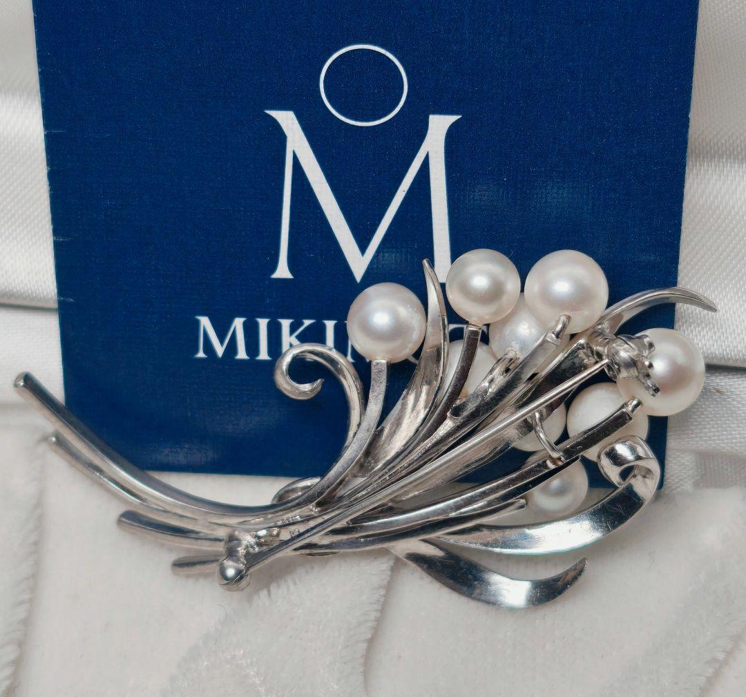 【美品 最高級】ミキモト ブローチ パール 花束 9珠 皇室御用達 正規品
