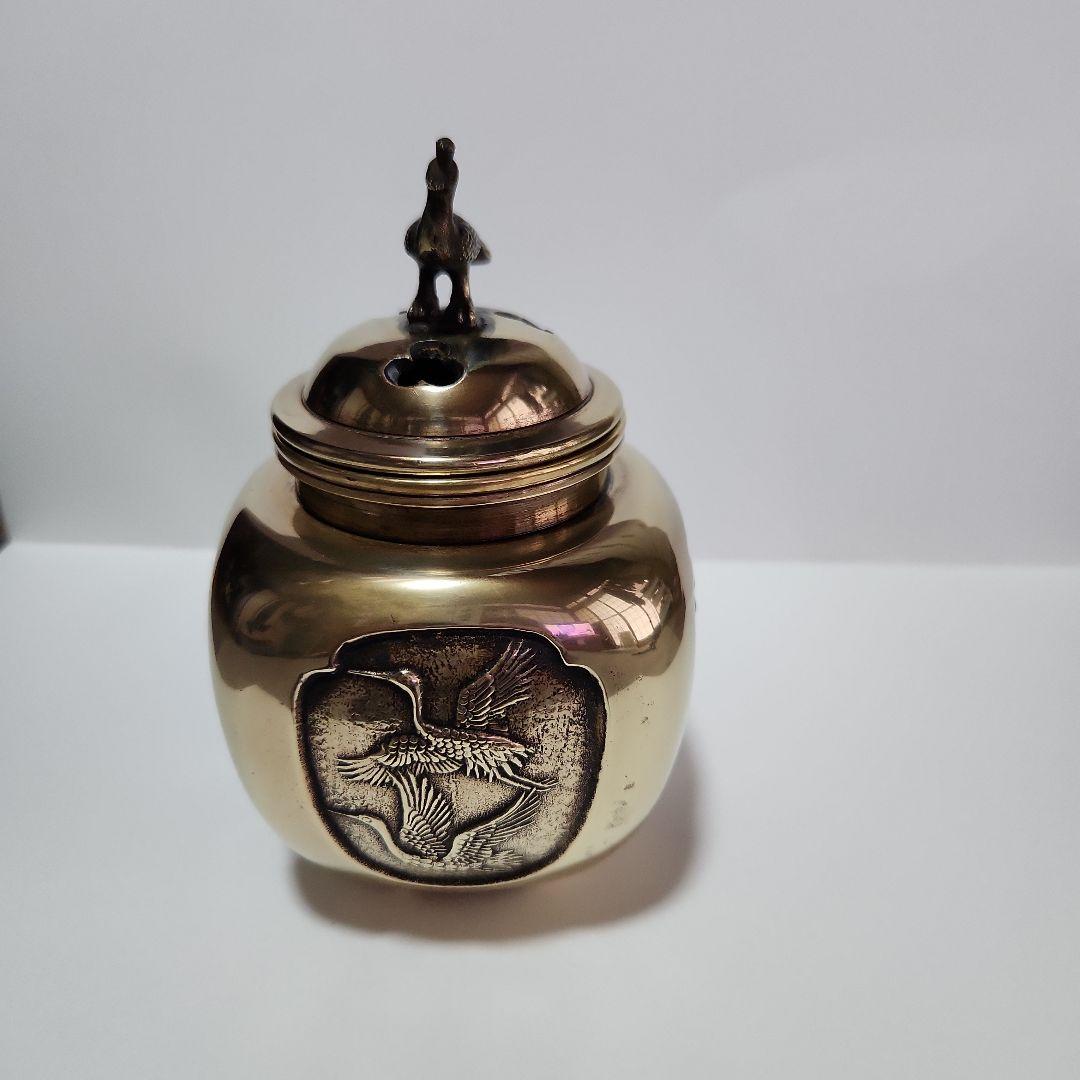 織田幸銅器 香炉 四方間取瑞鳥(小) 高岡銅器 仏具 高級 高級仏具