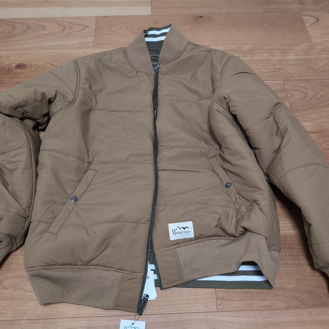 MANASTASH/マナスタッシュ/リバーシブルナイロンバーシティジャケットL