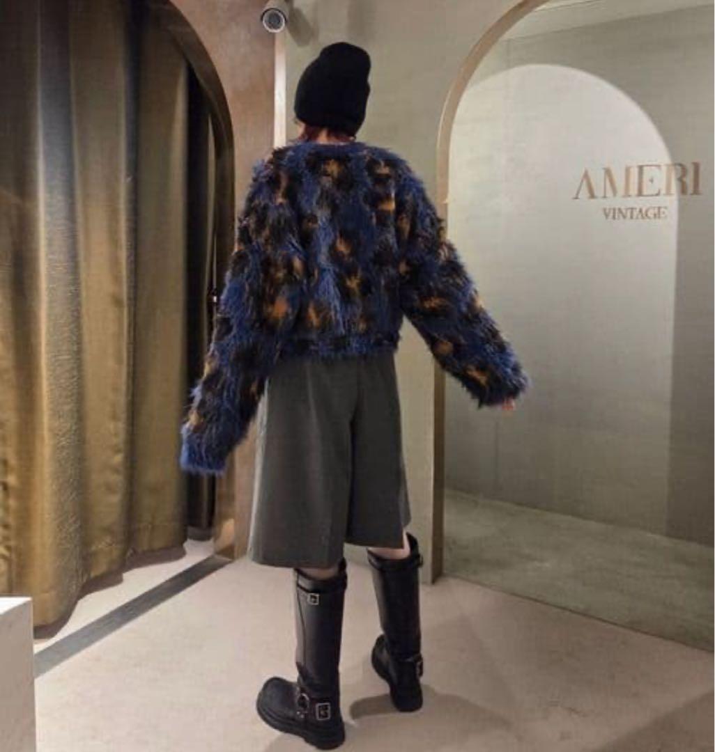 トップス AmeriVINTAGE ANIMAL SHAGGY KNIT CARDIGAN