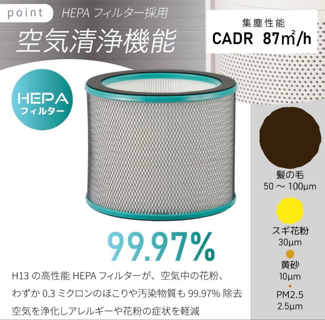 OHM 空気清浄機能付きファン APF-D34A-W