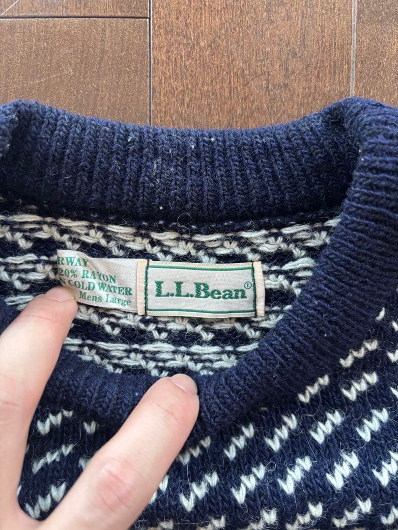 トップス 80's L.L.BEAN birdseye knit sweater