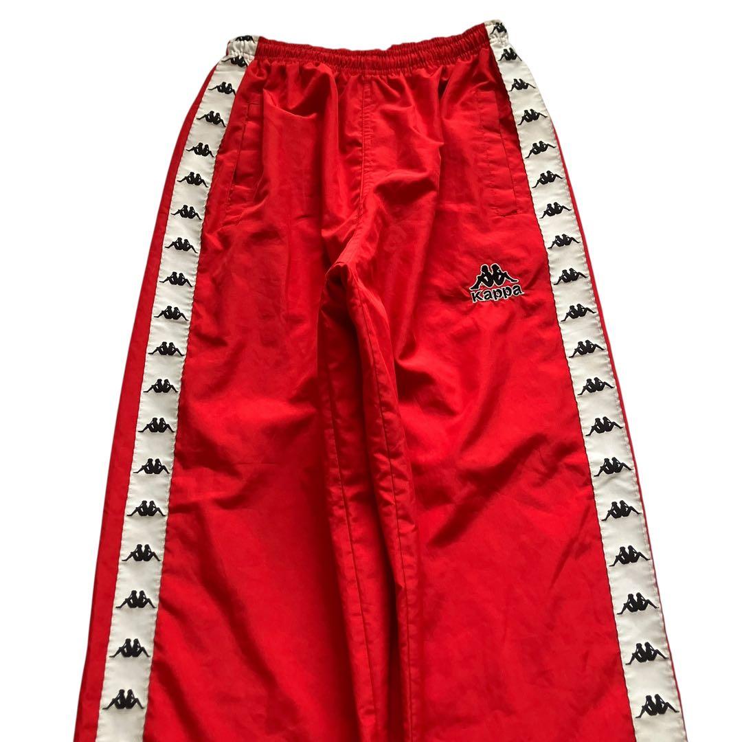 USA製90s OLD KAPPA ロゴテープナイロンセットアップ上下 Y2K