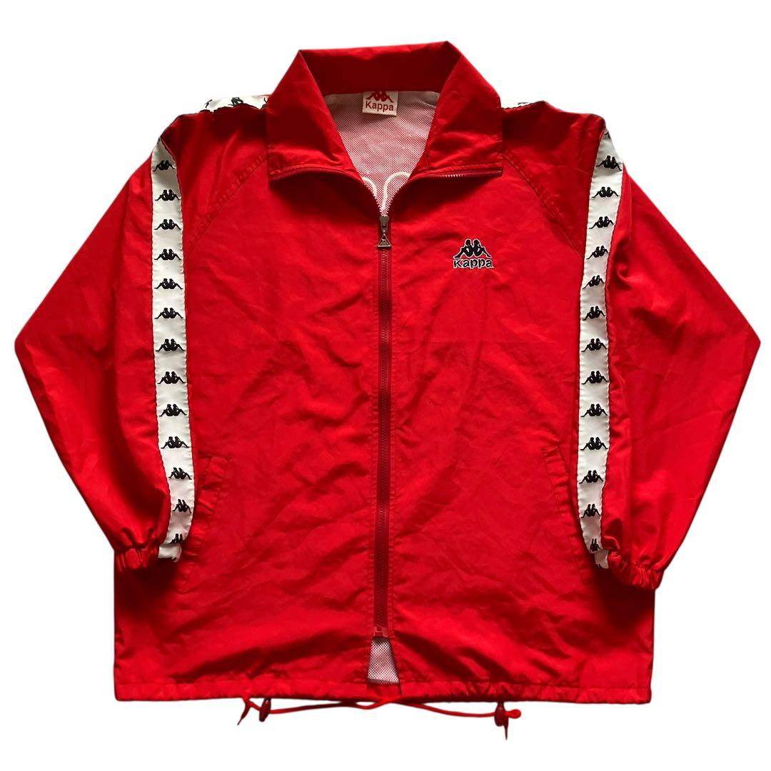 USA製90s OLD KAPPA ロゴテープナイロンセットアップ上下 Y2K