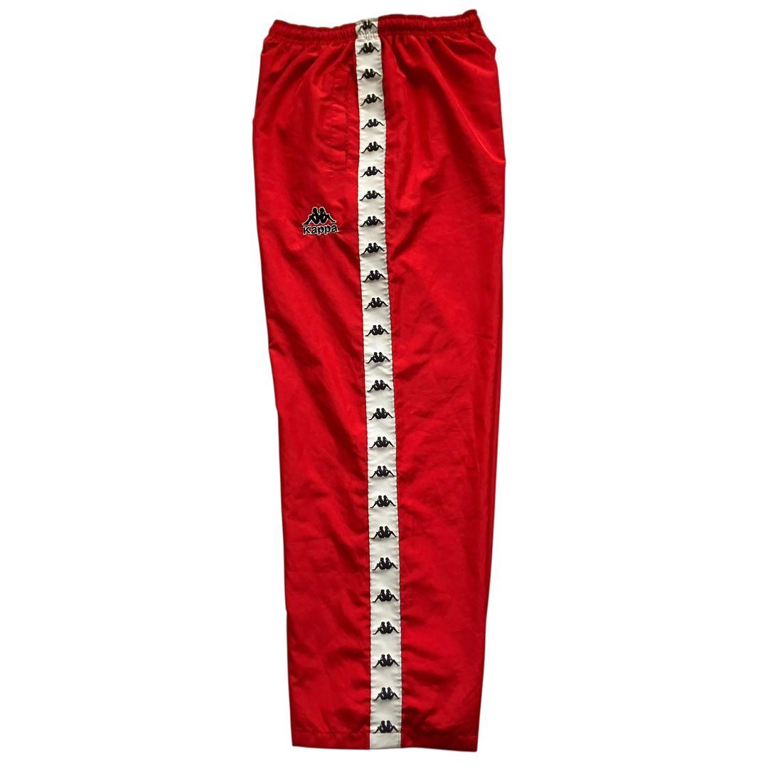 USA製90s OLD KAPPA ロゴテープナイロンセットアップ上下 Y2K