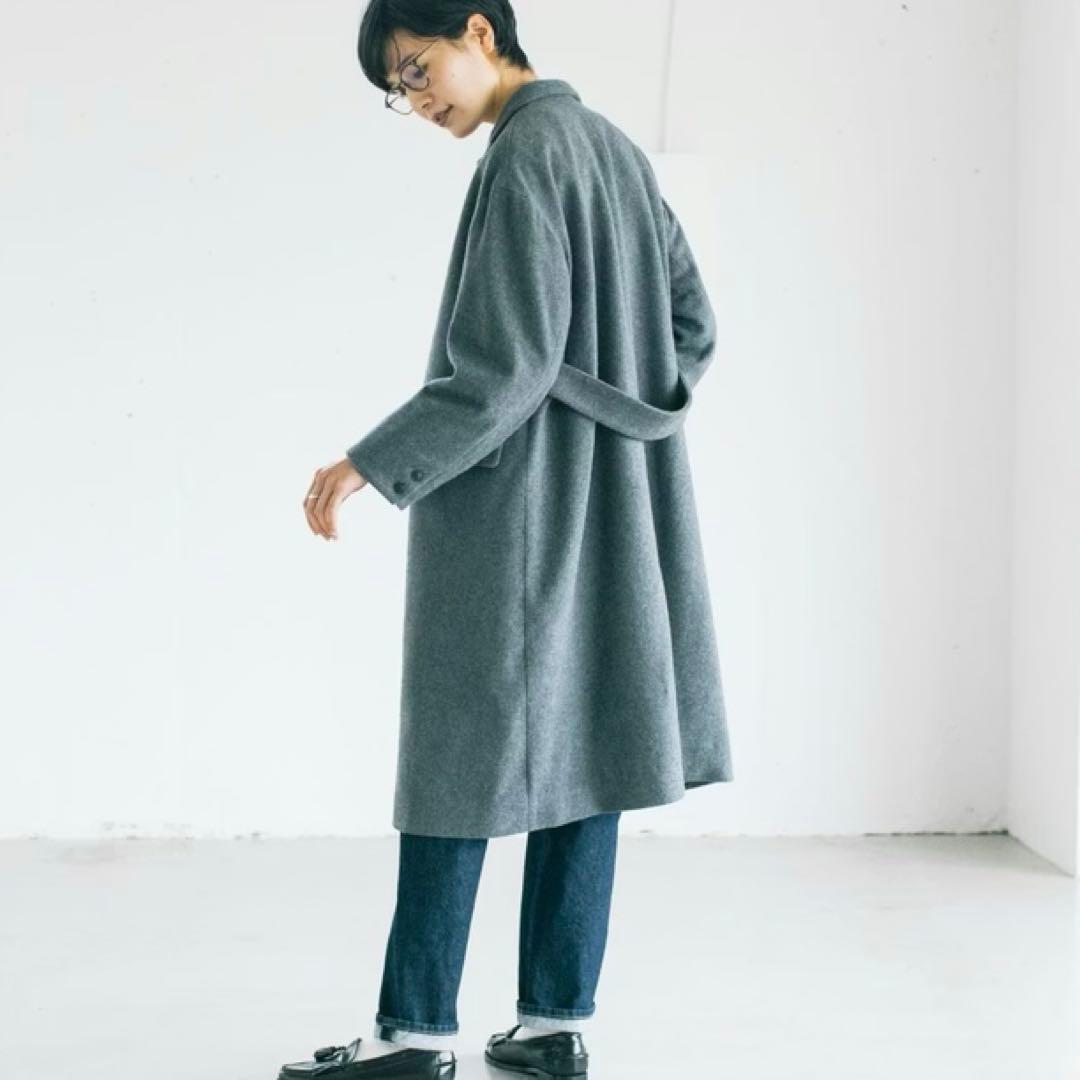未使用　北欧暮らしの道具店　3WAYアレンジ襟かろやかチェスターコート　グレー