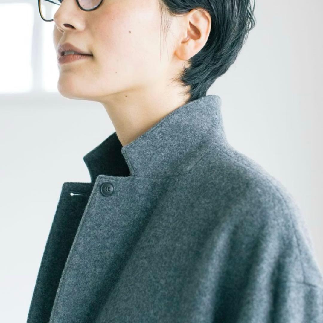 未使用　北欧暮らしの道具店　3WAYアレンジ襟かろやかチェスターコート　グレー