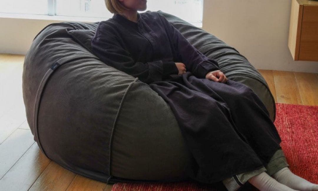 フェットサックM/ベルベットダークグレー/クッションソファ