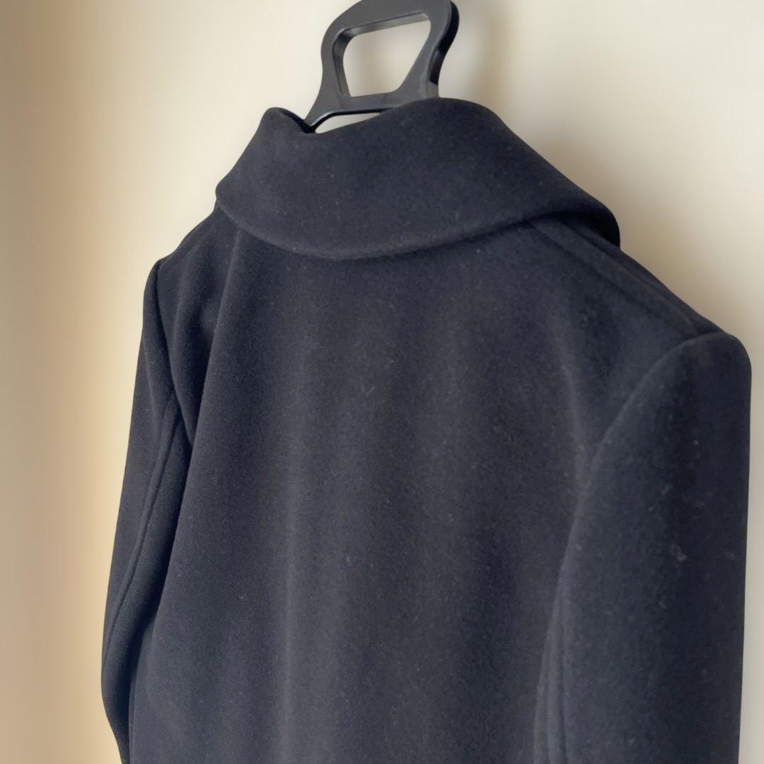 MARGARET HOWELL ブラック ウールピーコート