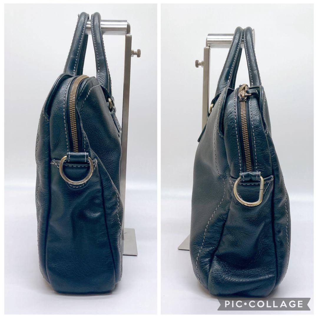 ✨良品✨土屋鞄 プローター　2wayビジネスバッグ オールレザー ブラック ロゴ