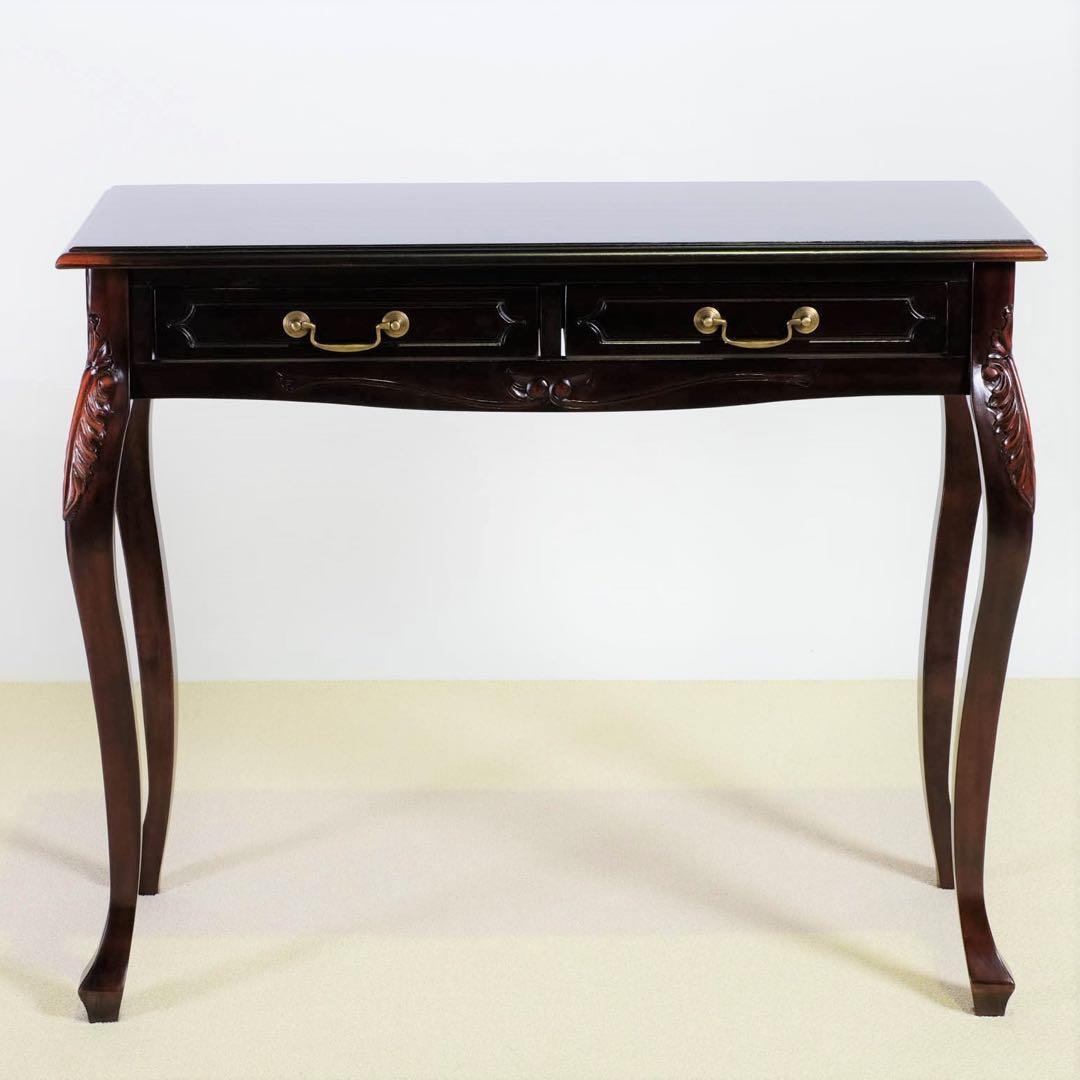 F 新品 アンティーク調 コンソールテーブル 机 デスク サイドテーブル 飾り棚