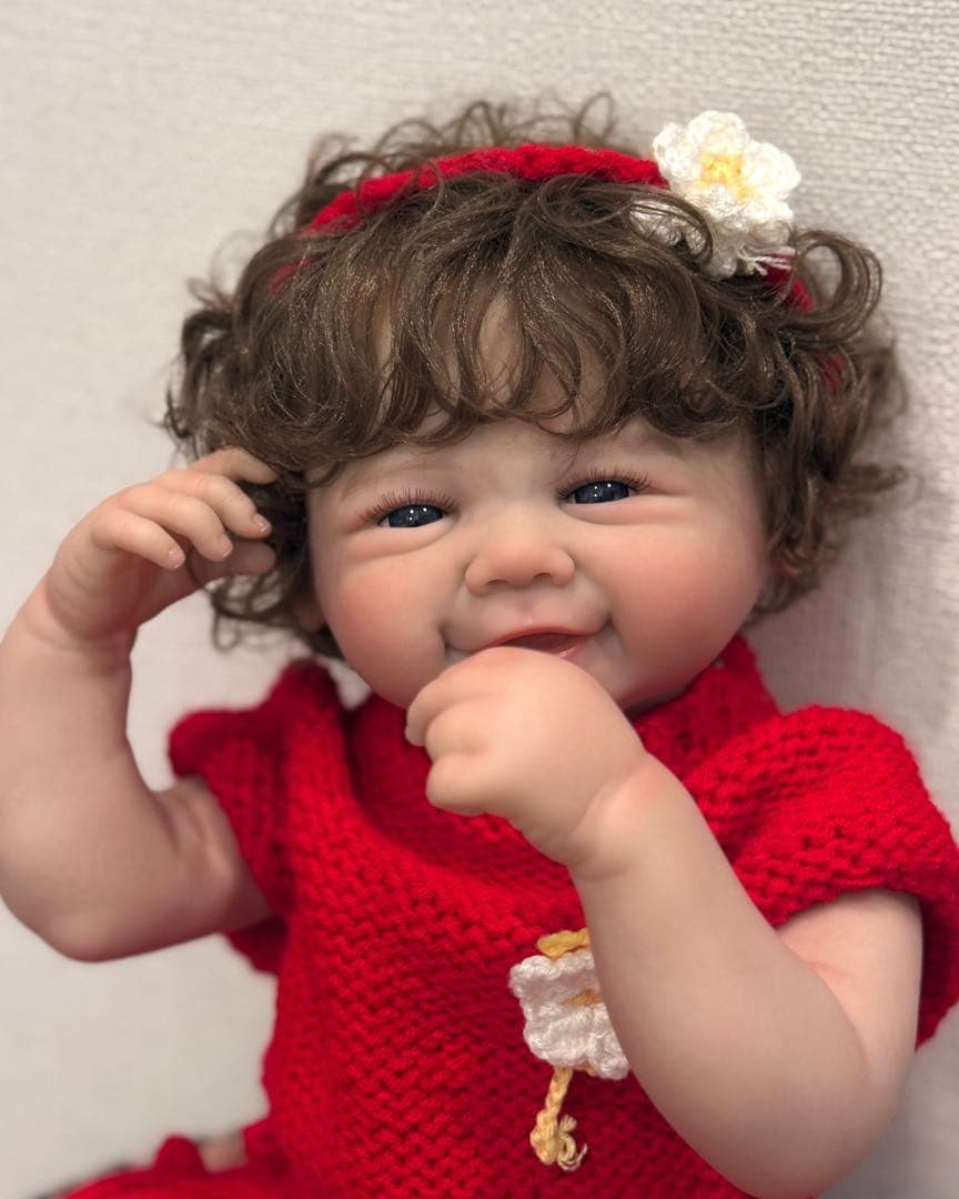 ★新品★リボーンドール フルボディー 天使の笑顔のベビーちゃん45cm 女の子