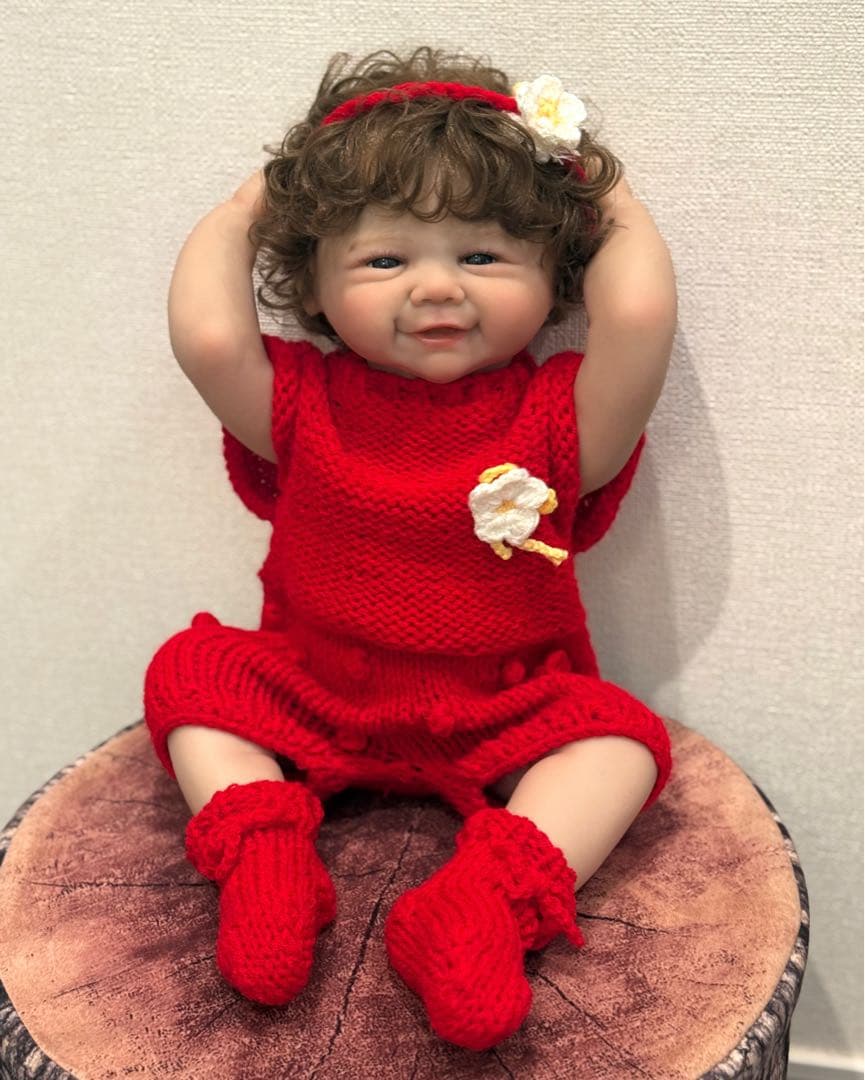 ★新品★リボーンドール フルボディー 天使の笑顔のベビーちゃん45cm 女の子