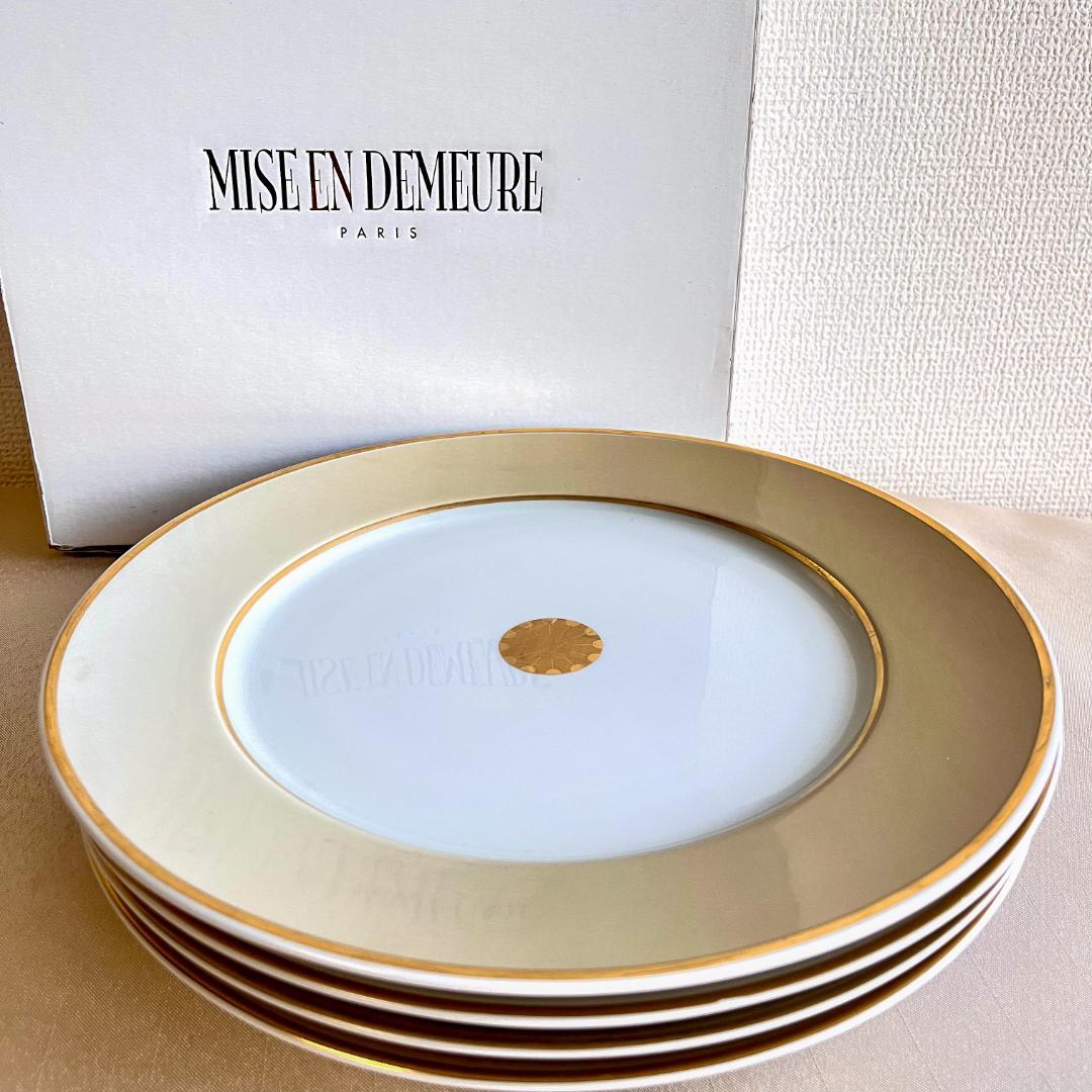 ★新品未使用 ★フランス製シャビーシックなディナープレート 4枚